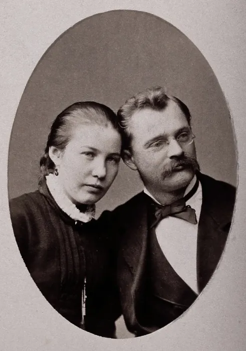 Framed Print : An unidentified couple, acquaintances of FB Power, c1900s. Creator: Paul Rosenow Framed Print : An unidentified couple, acquaintances of FB Power, c1900s. Creator: Paul Rosenow