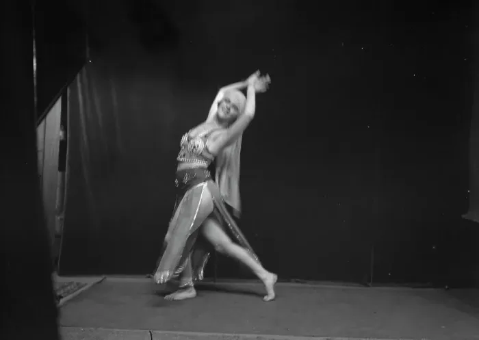 Framed Print : Unidentified dancer, possibly an Elizabeth Duncan dancer, between 1911 and 1942. Creator: Arnold Genthe Framed Print : Unidentified dancer, possibly an Elizabeth Duncan dancer, between 1911 and 1942. Creator: Arnold Genthe
