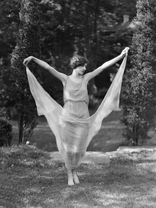 Framed Print : Unidentified dancer, possibly an Elizabeth Duncan dancer, between 1911 and 1942. Creator: Arnold Genthe Framed Print : Unidentified dancer, possibly an Elizabeth Duncan dancer, between 1911 and 1942. Creator: Arnold Genthe