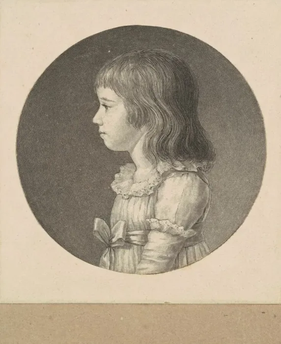 Framed Print : Unidentified Girl, 1797. Creator: Charles Balthazar Julien Fevret de Saint-Mé Framed Print : Unidentified Girl, 1797. Creator: Charles Balthazar Julien Fevret de Saint-Mé