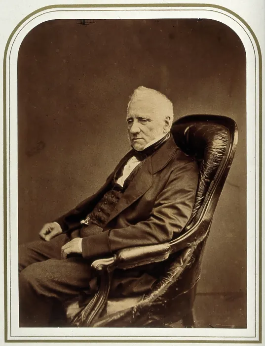 Framed Print : An unidentified man in an armchair. Creator: Maull & Polyblank