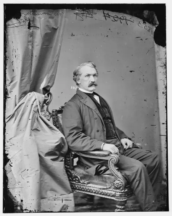 Framed Print : Unidentified man McCormick scratched on plate, between 1860 and 1875. Creator: Unknown Framed Print : Unidentified man McCormick scratched on plate, between 1860 and 1875. Creator: Unknown