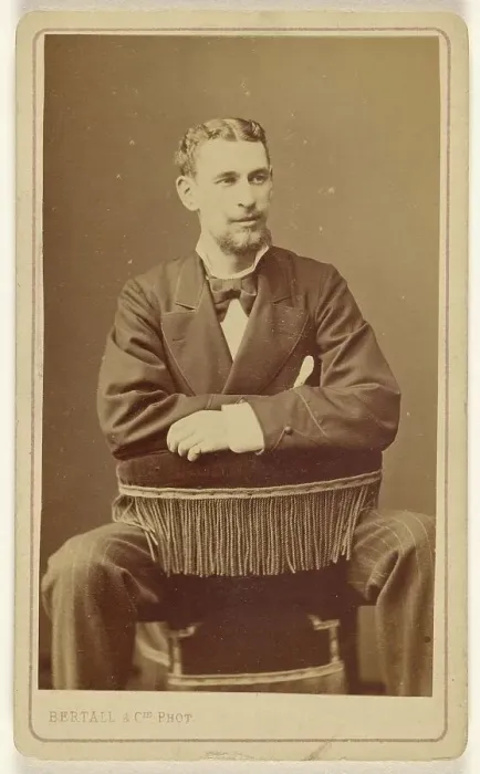 Framed Print : Unidentified man with Vandyke beard, seated, 1865-1870. Creator: Bertall et Cie Framed Print : Unidentified man with Vandyke beard, seated, 1865-1870. Creator: Bertall et Cie