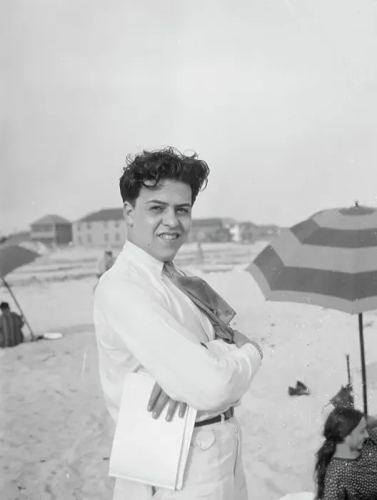 Framed Print : Unidentified member of the Albert Rothbart group at the beach, between 1920 and 1935. Creator: Arnold Genthe Framed Print : Unidentified member of the Albert Rothbart group at the beach, between 1920 and 1935. Creator: Arnold Genthe