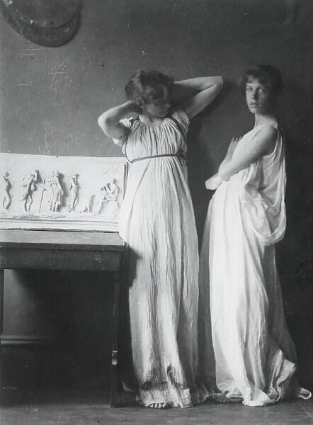 Unidentified Models in Greek Costumes, c. 1883. Creator: Thomas Eakins