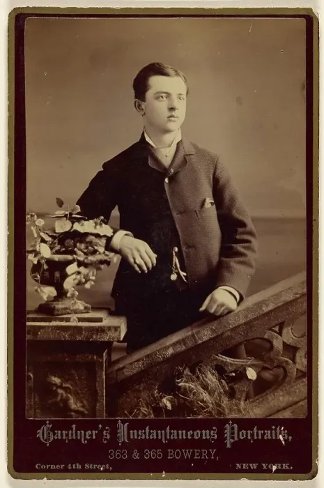 Framed Print : Unidentified well-dressed young man, standing, about 1880. Creator: Gardner Framed Print : Unidentified well-dressed young man, standing, about 1880. Creator: Gardner