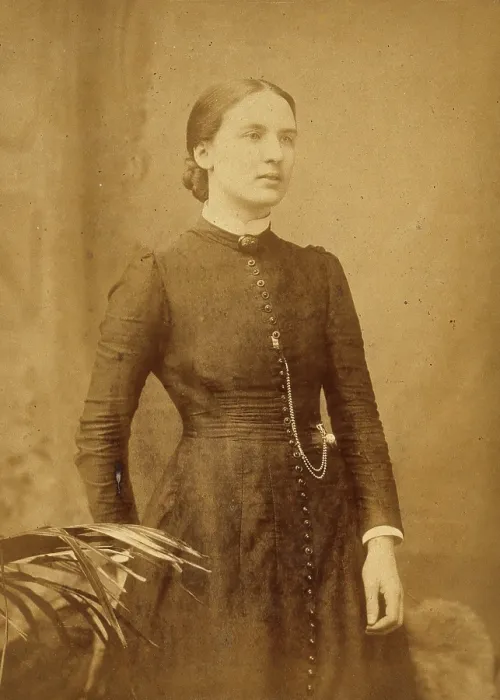 Framed Print : Unidentified woman, c1880s. Creator: Boning and Small Framed Print : Unidentified woman, c1880s. Creator: Boning and Small