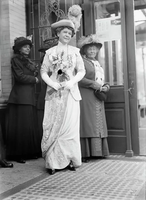 Framed Print : Unidentified Woman at Mrs. W. Wilson, 1st Breakfast, 1913. Creator: Unknown