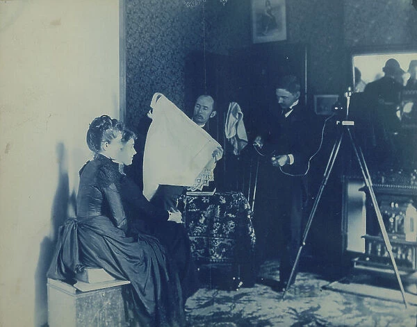 Two unidentified women being photographed, c1890. Creator: Frances Benjamin Johnston