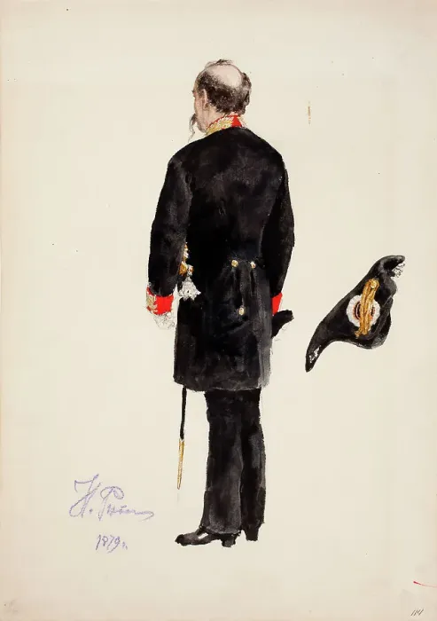 Framed Print : Uniform, 1879. Creator: Il'ya Repin Framed Print : Uniform, 1879. Creator: Il'ya Repin