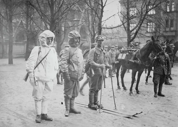 Framed Print : Uniform of German Snowshoe Battalion, between c1915 and c1920. Creator: Bain News Service Framed Print : Uniform of German Snowshoe Battalion, between c1915 and c1920. Creator: Bain News Service