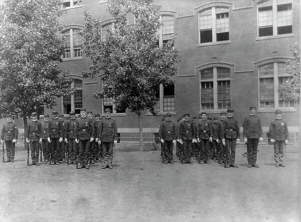 Uniformed cadets, Central High School, (1899?). Creator: Frances Benjamin Johnston