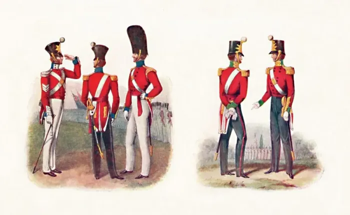 Framed Print : Uniforms of the 86th Regt. 1842, and Regt. 1848, 1904 Framed Print : Uniforms of the 86th Regt. 1842, and Regt. 1848, 1904