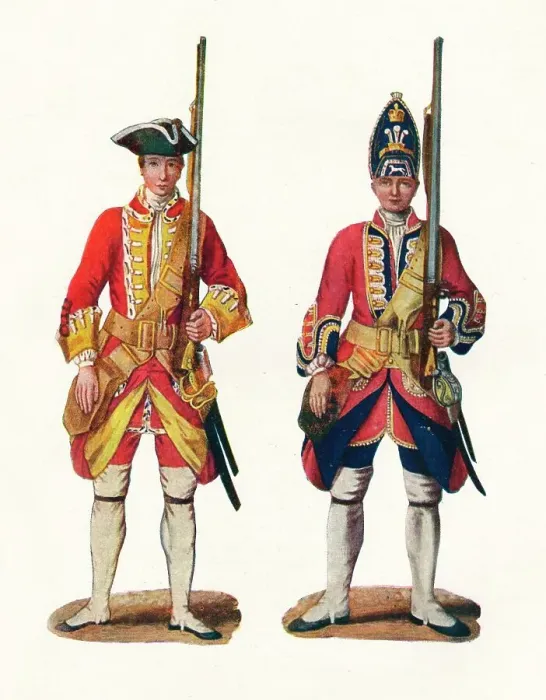 Framed Print : Uniforms by the British Army, 1742, 1904 Framed Print : Uniforms by the British Army, 1742, 1904