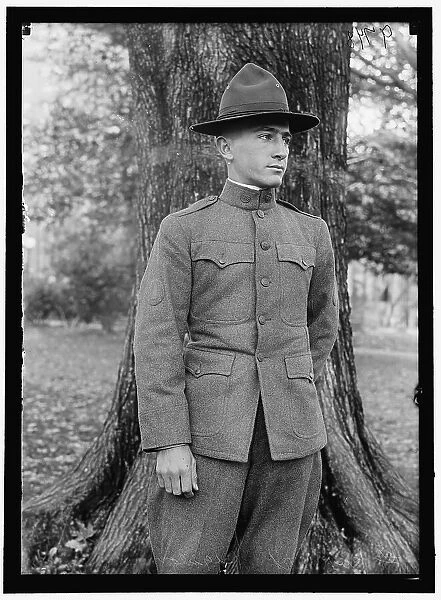 Uniforms: Private, Art. Regular, between 1916 and 1918. Creator: Harris & Ewing. Uniforms: Private, Art. Regular, between 1916 and 1918. Creator: Harris & Ewing