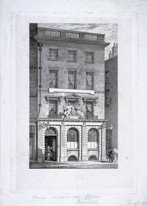 Framed Print : Union Assurance office, Cornhill, London, c1800. Artist: Samuel Rawle Framed Print : Union Assurance office, Cornhill, London, c1800. Artist: Samuel Rawle