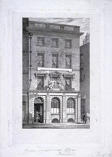 Union Assurance office, Cornhill, London, c1800. Artist: Samuel Rawle