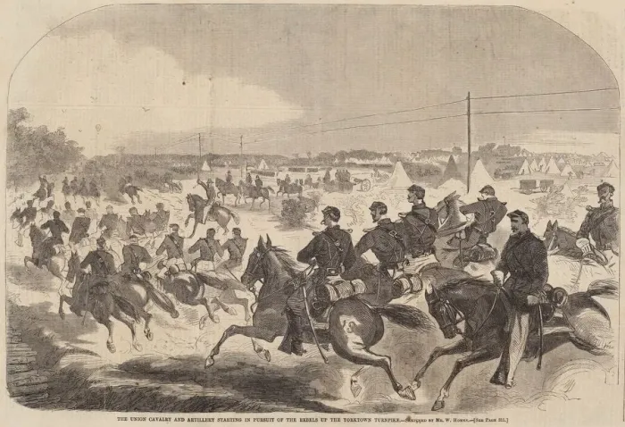 Framed Print : The Union Cavalry and Artillery Starting in Pursuit of the Rebels up the Yorktown Framed Print : The Union Cavalry and Artillery Starting in Pursuit of the Rebels up the Yorktown