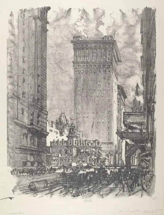 Framed Print : The Union League, 1912. Creator: Joseph Pennell