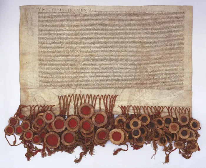Framed Print : The Union of Lublin, 1569. Artist: Historical Document Framed Print : The Union of Lublin, 1569. Artist: Historical Document