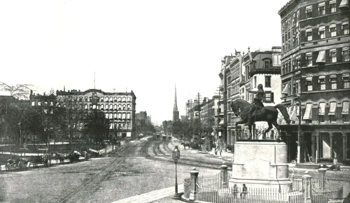 Framed Print : Union Square, New York, USA, 1895. Creator: Unknown