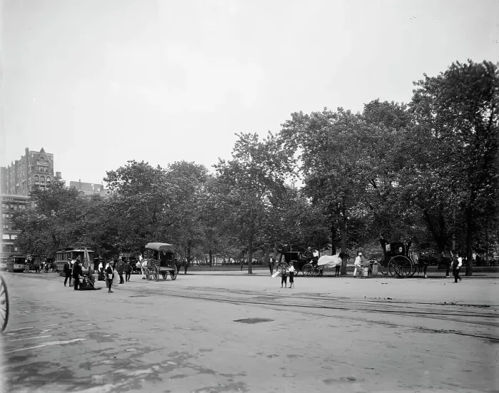 Framed Print : Union Square [Park] from Tiffany's, between 1900 and 1905. Creator: Unknown