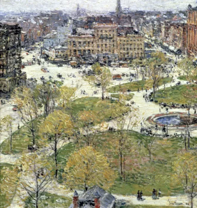 Framed Print : Union Square in Spring, 1896. Artist: Frederick Childe Hassam Framed Print : Union Square in Spring, 1896. Artist: Frederick Childe Hassam