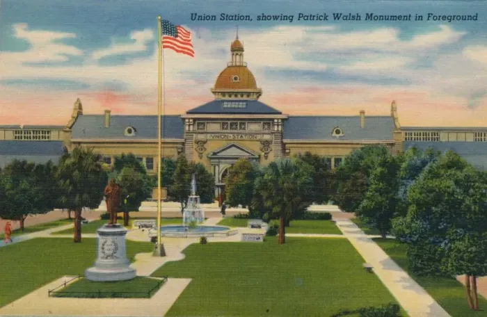 Framed Print : Union Station, showing Patrick Walsh in Foreground, 1943 Framed Print : Union Station, showing Patrick Walsh in Foreground, 1943