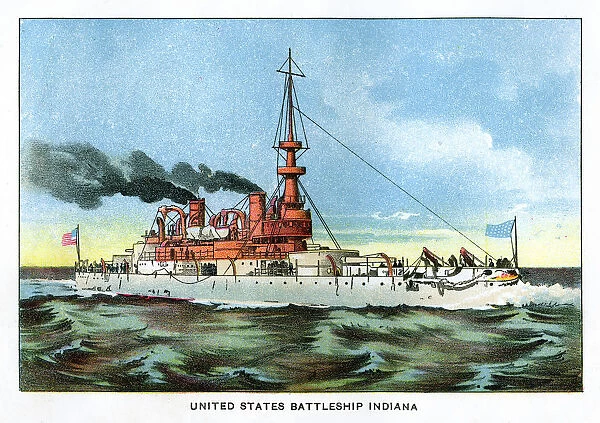 United States Battleship Indiana, c1890s
