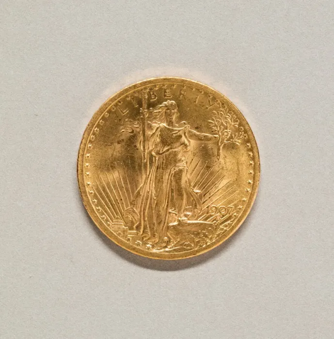 Framed Print : United States Twenty Dollar Coin, 1907. Creator: Augustus Saint-Gaudens