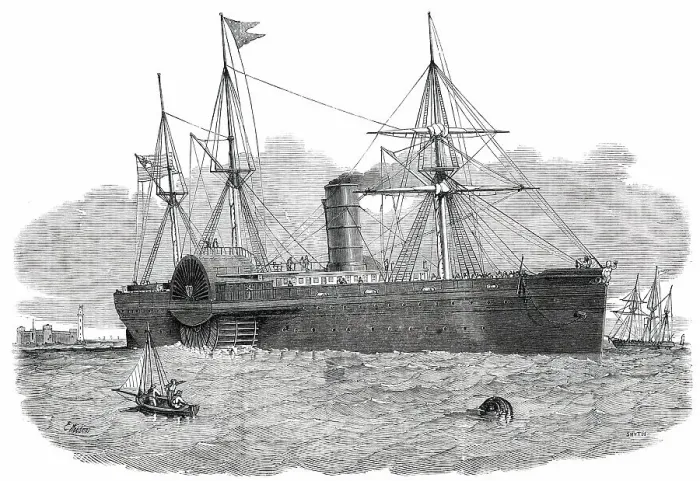 Framed Print : The United States Mail Steam-Ship Atlantic entering the Mersey, 1850. Creator: Smyth. The United States Mail Steam-Ship Atlantic entering the Mersey, 1850. Creator: Smyth Framed Print : The United States Mail Steam-Ship Atlantic entering the Mersey, 1850. Creator: Smyth. The United States Mail Steam-Ship Atlantic entering the Mersey, 1850. Creator: Smyth