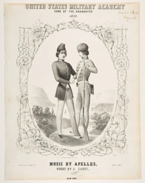 Framed Print : United States Military Academy: Song of the Graduates, 1852. Creator: Sarony & Co Framed Print : United States Military Academy: Song of the Graduates, 1852. Creator: Sarony & Co