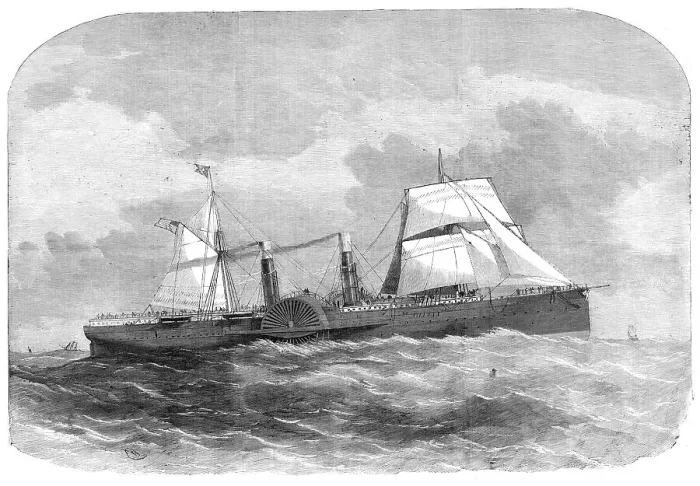Framed Print : The United States New Mail Steam-Ship Adriatic, 1857. Creator: Unknown. The United States New Mail Steam-Ship Adriatic, 1857. Creator: Unknown Framed Print : The United States New Mail Steam-Ship Adriatic, 1857. Creator: Unknown. The United States New Mail Steam-Ship Adriatic, 1857. Creator: Unknown