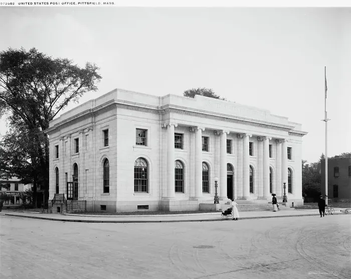 Framed Print : United States Post Office, Pittsfield, Mass. between 1910 and 1930. Creator: Unknown