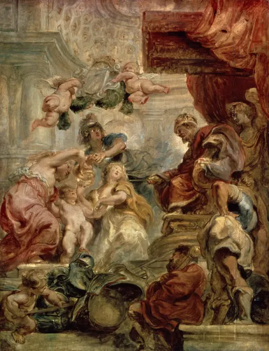 Framed Print : The Uniting of Great Britain, c1632-1633. Artist: Peter Paul Rubens Framed Print : The Uniting of Great Britain, c1632-1633. Artist: Peter Paul Rubens