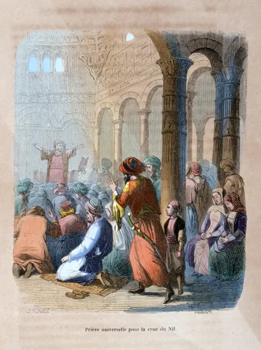 Framed Print : Universal Prayer for the Flooding of the Nile, Egypt, c1847. Artist: Jean Adolphe Beauce Framed Print : Universal Prayer for the Flooding of the Nile, Egypt, c1847. Artist: Jean Adolphe Beauce