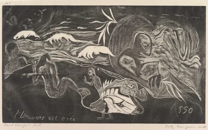 Framed Print : The Universe is Created (L Univers est cree), from Fragrance (Noa Noa), 1893-94 Framed Print : The Universe is Created (L Univers est cree), from Fragrance (Noa Noa), 1893-94