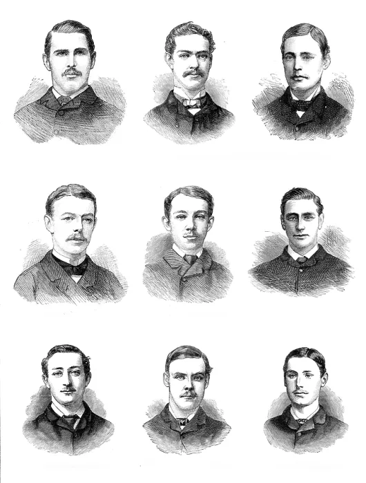 Framed Print : The Universities Boat-Race: the Cambridge crew, 1881. Creator: Unknown. The Universities Boat-Race: the Cambridge crew, 1881. Creator: Unknown Framed Print : The Universities Boat-Race: the Cambridge crew, 1881. Creator: Unknown. The Universities Boat-Race: the Cambridge crew, 1881. Creator: Unknown