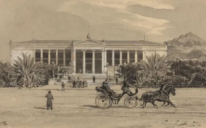 Framed Print : University, 1890. Creator: Themistocles von Eckenbrecher