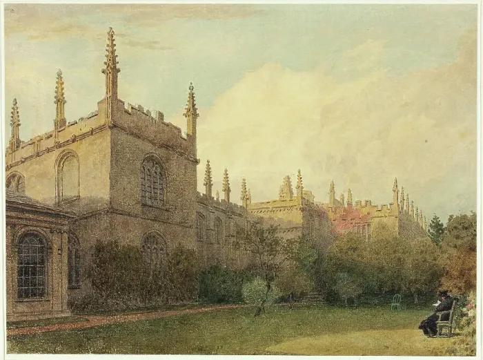 Framed Print : University Buildings from Exeter College Gardens, n.d. Creator: Frederick Mackenzie Framed Print : University Buildings from Exeter College Gardens, n.d. Creator: Frederick Mackenzie