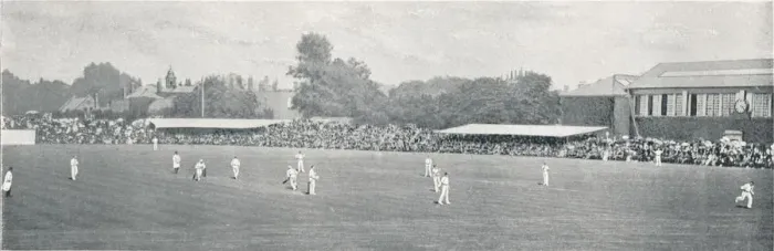 Framed Print : University Cricket Match at Lord s, c1896. Artist: Russell & Sons Framed Print : University Cricket Match at Lord s, c1896. Artist: Russell & Sons