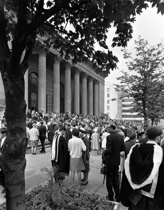 Framed Print : University graduates outside Sheffield City Hall, South Yorkshire, 1967. Artist Framed Print : University graduates outside Sheffield City Hall, South Yorkshire, 1967. Artist
