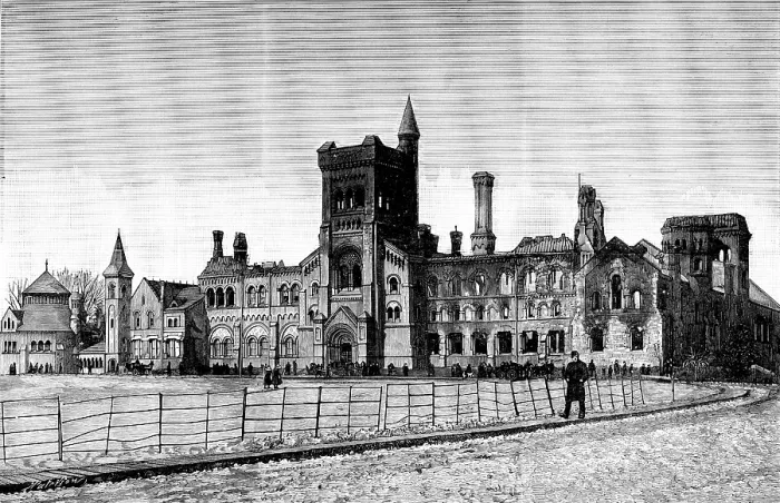 Framed Print : The University of Toronto after the fire, 1890. Creator: Paterson Framed Print : The University of Toronto after the fire, 1890. Creator: Paterson