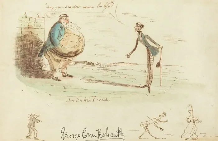 Framed Print : An Unkind Wish, c. 1833. Creator: George Cruikshank Framed Print : An Unkind Wish, c. 1833. Creator: George Cruikshank
