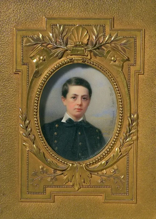 Framed Print : Unknown boy, 19th century. Creator: Cecile Villeneuve Framed Print : Unknown boy, 19th century. Creator: Cecile Villeneuve