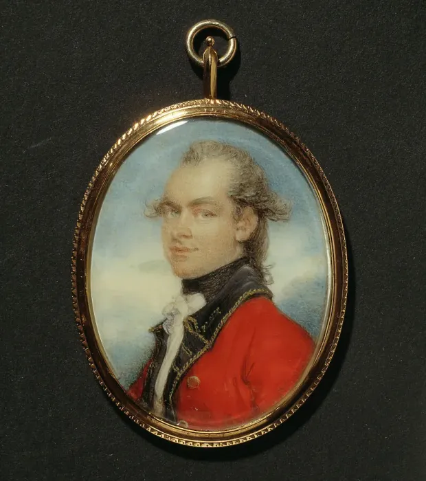 Framed Print : Unknown British officer in India, 1786. Creator: Ozias Humphry Framed Print : Unknown British officer in India, 1786. Creator: Ozias Humphry