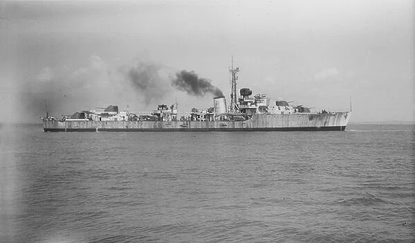 Unknown destroyer under way. Creator: Kirk & Sons of Cowes