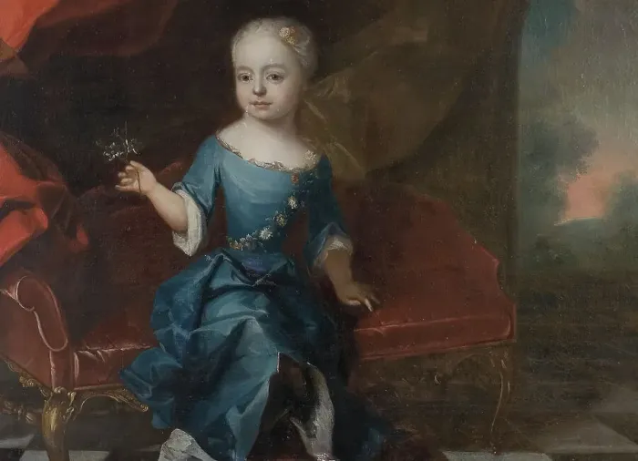 Framed Print : Unknown girl, early 18th century. Creator: Unknown Framed Print : Unknown girl, early 18th century. Creator: Unknown