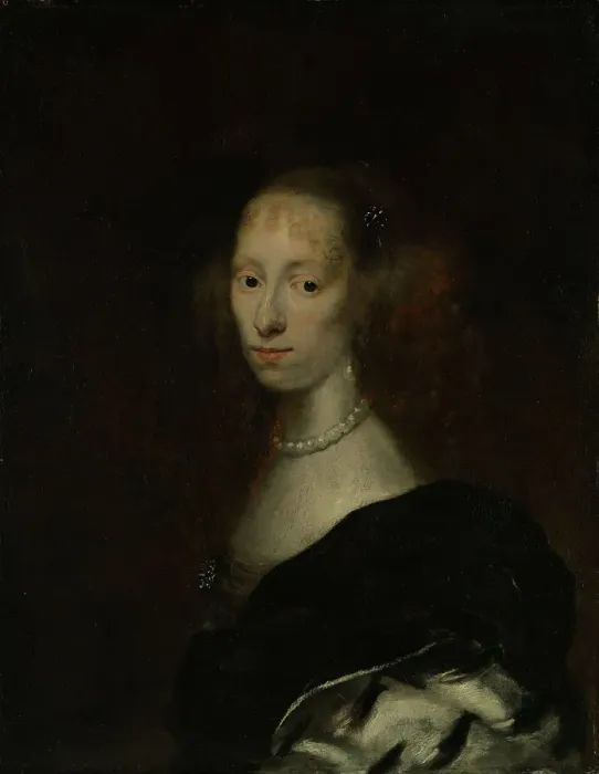 Framed Print : Unknown lady, 1670s. Creator: Abraham Wuchters Framed Print : Unknown lady, 1670s. Creator: Abraham Wuchters