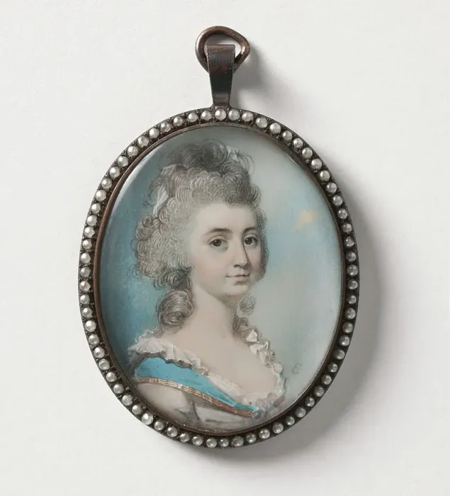 Framed Print : Unknown lady, late 18th-early 19th century. Creator: George Engleheart Framed Print : Unknown lady, late 18th-early 19th century. Creator: George Engleheart